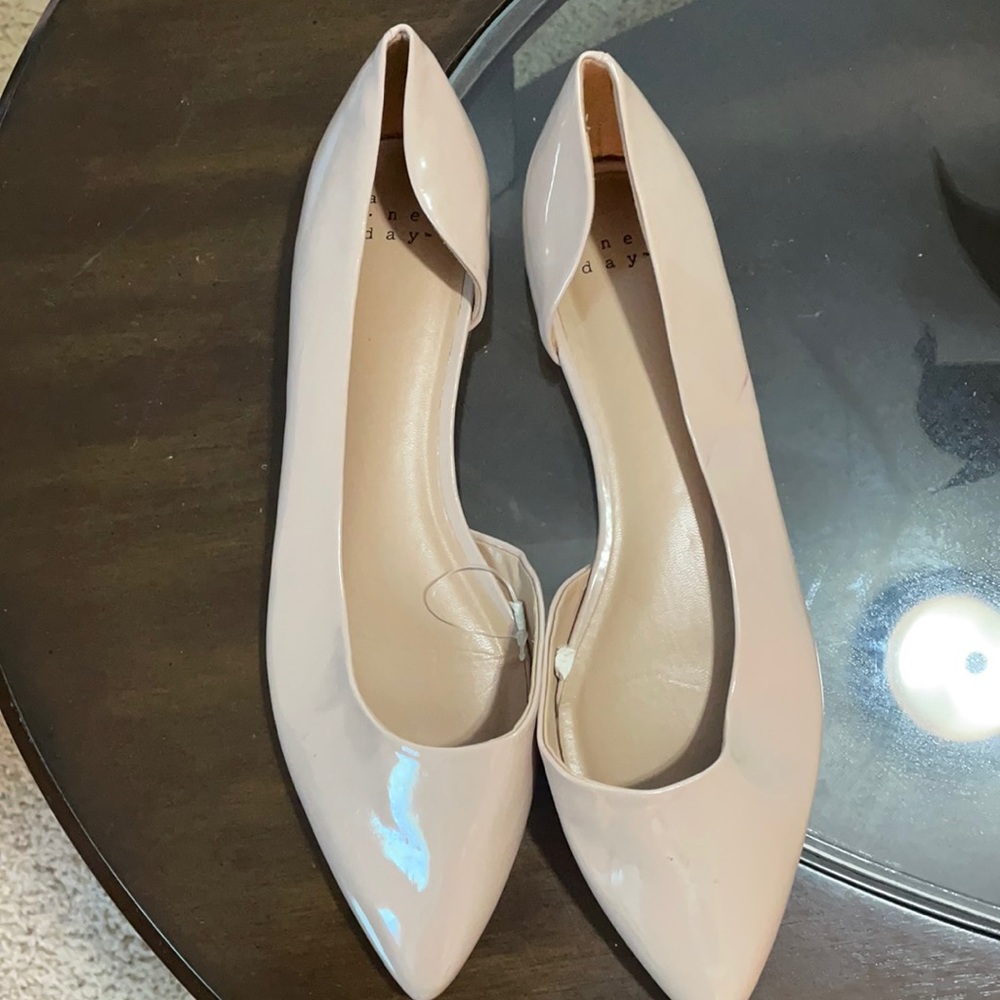 Pale pink womens flats